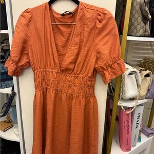 Elegant Orange Women's Dress